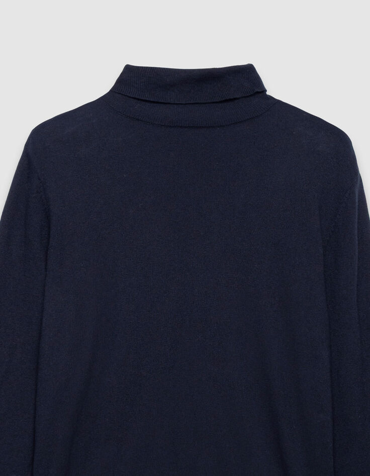 Marine gebreide trui rolkraag katoen-kasjmier Heren-6