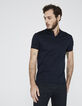 Polo marine col mao homme -1