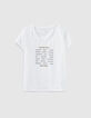 Camiseta blanca de algodón orgánico edición limitada Girl Power I.Code-5