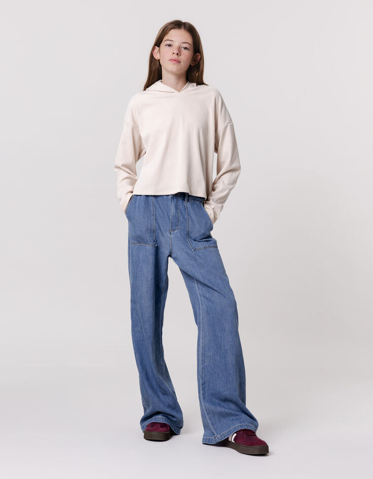 Jean LARGE bleu waterless fille-2