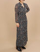 I.Code black floral paisley print long dress-2