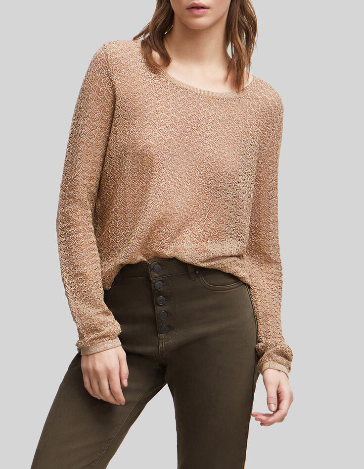 Sesam trui lurex fantasie-ajourbreiwerk Dames-1