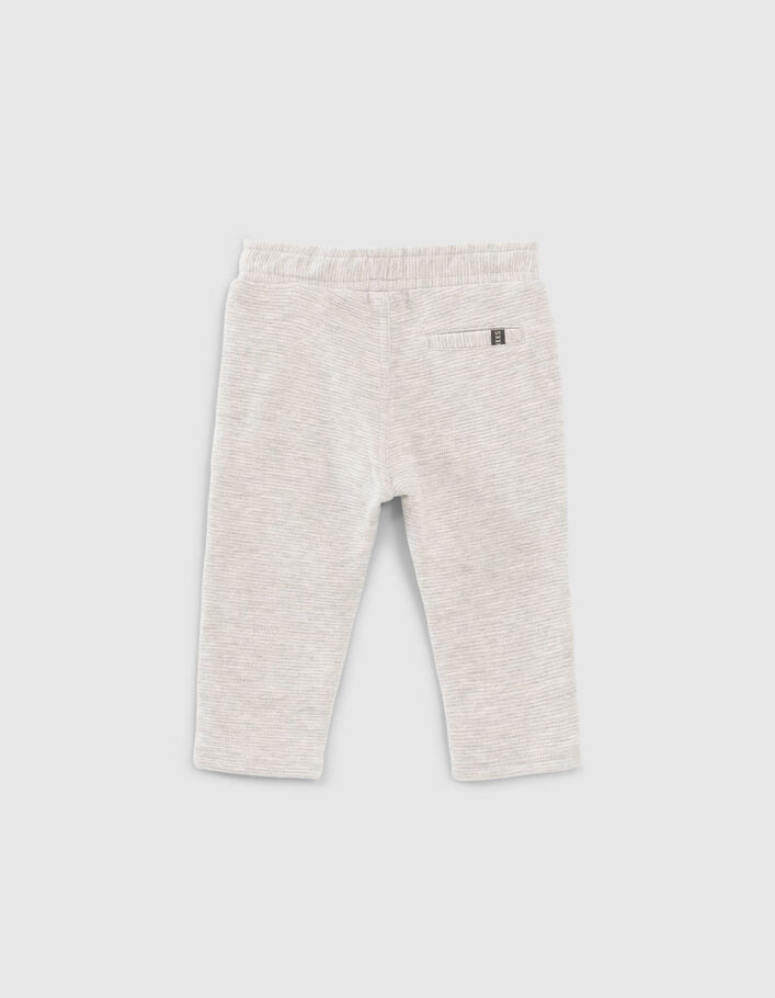 Baby boys’ grey textured biker-style joggers - IKKS