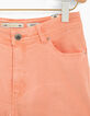 Short mom en jean corail fille -3