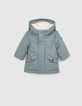 Baby boys’ mist fur-lined rubber nylon parka-1
