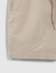 Baby boys’ beige Bermuda shorts with elasticated waist-4