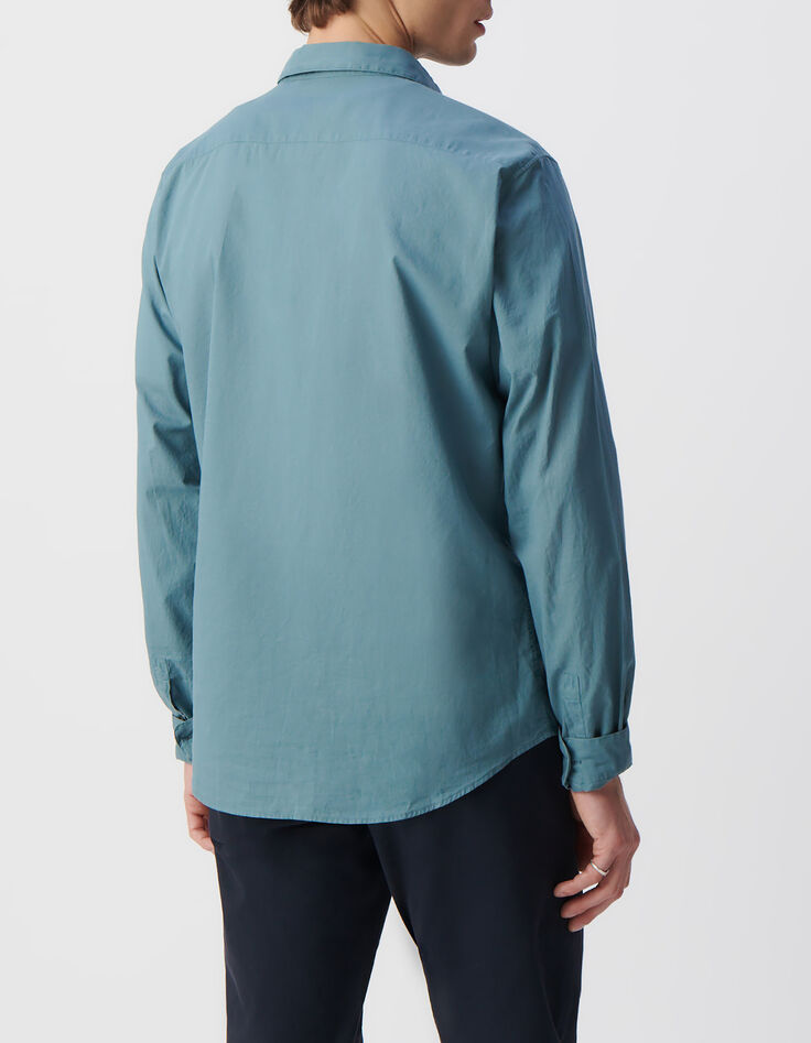 Camisa EASY naranja gasa algod&oacute;n hombre-3