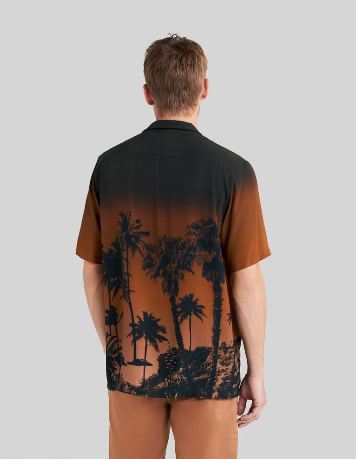 REGULAR-Herrenhemd aus LENZING™ ECOVERO™ mit Palmenprint - IKKS