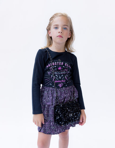 Jupe rose LENZING™ ECOVERO™ imprimé cachemire fille