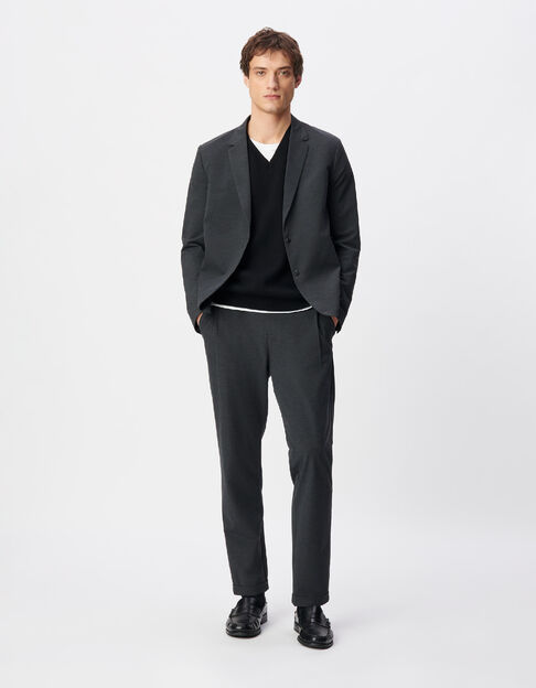 Veste de costume grise maille ULTRA MOBILITY Homme - IKKS