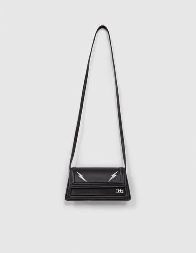 Sac à main noir broderies éclairs fille - IKKS