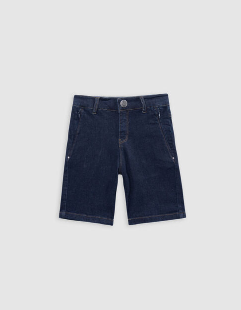 Bermuda en jean brut upcyclé poches zippées garçon - IKKS