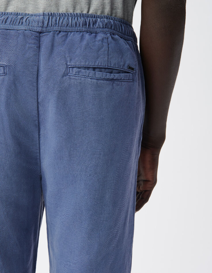 Jogpant comfort bleu taille &eacute;lastiqu&eacute;e Homme-5