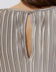Goudkleurige cropped top plissé Dames-10