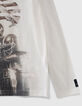 Gebroken wit T-shirt opdruk american footballers jongens -4