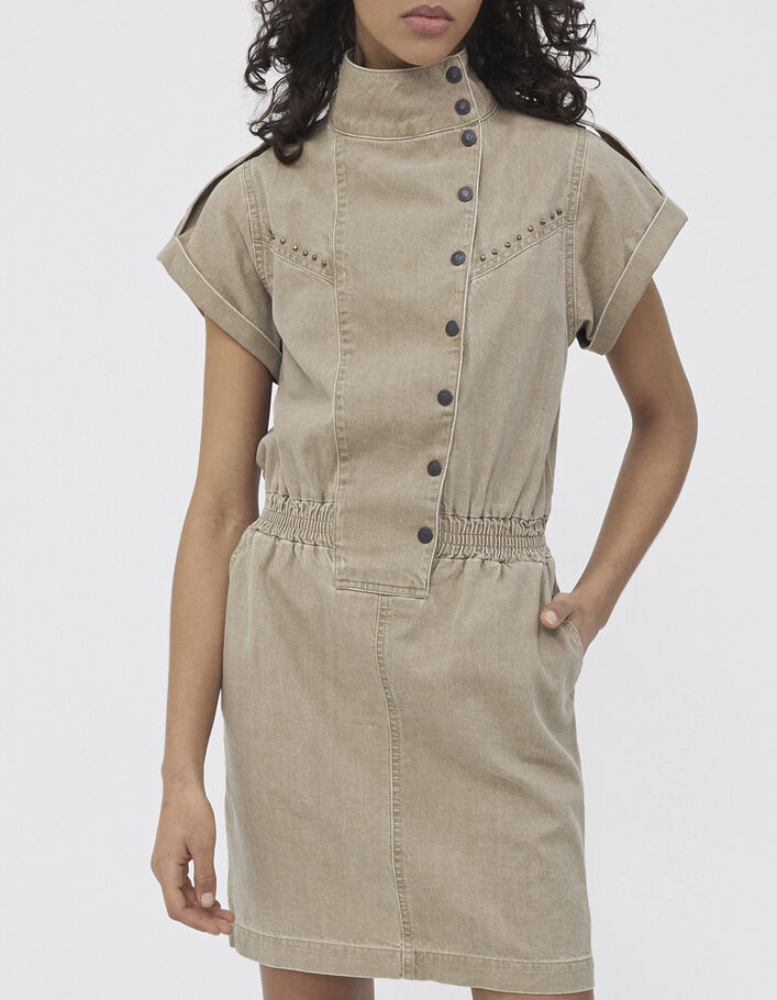 beige denim dress Rove Dress main image 1