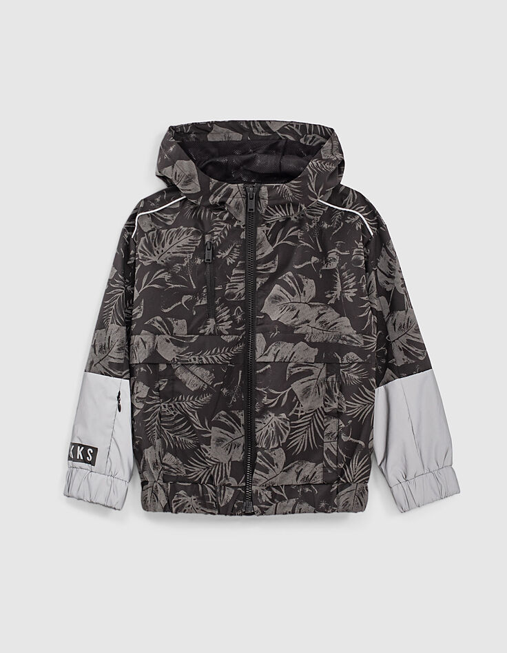 Zwart windjack jungleprint REFLECTEREND-1