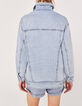 Cazadora denim acid wash capucha mujer-3