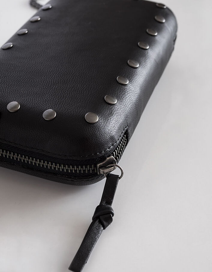 Women’s chain strap and studded  leather evening bag - IKKS