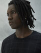 Tee-shirt noir à carreaux IKKS BETTER Homme-6
