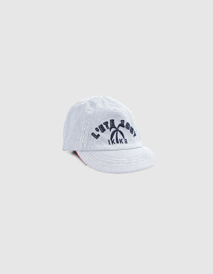 Casquette réversible tricolore et rayée bébé garçon-2