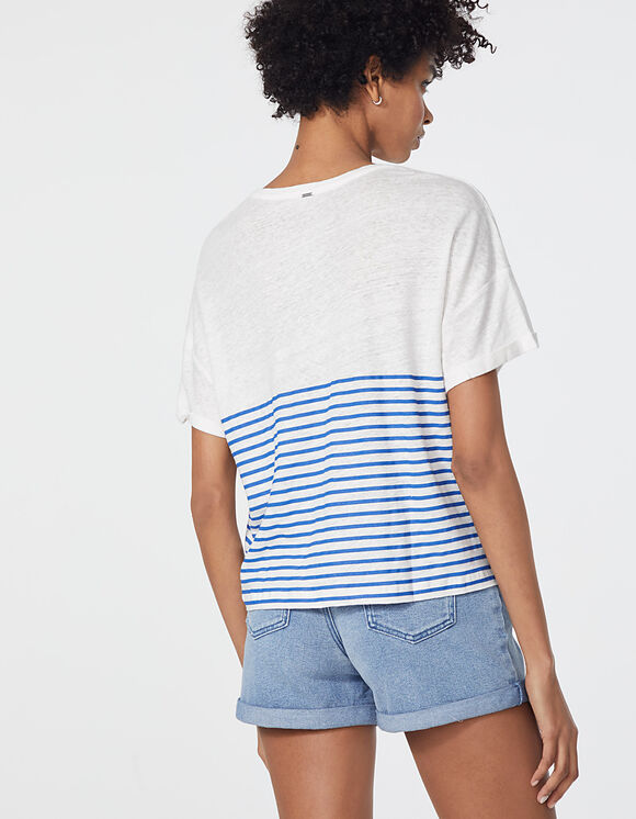 Head Electrician surprise Women's woman graphic linen short sleeve sailor T-shirt