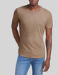 Camiseta beige c&aacute;&ntilde;amo y algod&oacute;n flameado hombre-1
