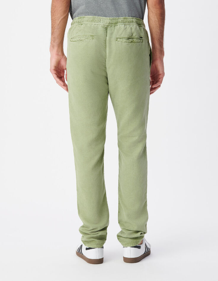 Jogpant comfort vert taille &eacute;lastiqu&eacute;e Homme-3