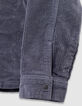 Boys’ blue corduroy overshirt with press studs-6