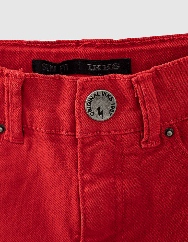 Mittelrote Slim-Jungenjeans -5 Mittelrote Slim-Jungenjeans -5