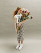 Wijde ecru broek Ecovero® kasjmierprint meisjes-6