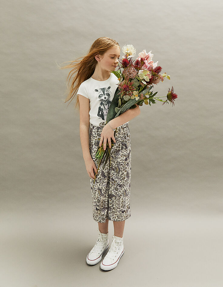 Wijde ecru broek Ecovero® kasjmierprint meisjes-6 Wijde ecru broek Ecovero® kasjmierprint meisjes-6