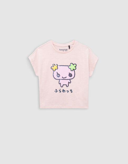 Rosa Mädchen-T-Shirt, Bio-Pailletten TAMAGOTCHI x IKKS - IKKS