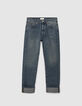 Men’s teal blue Bjorn STRAIGHT jeans-1