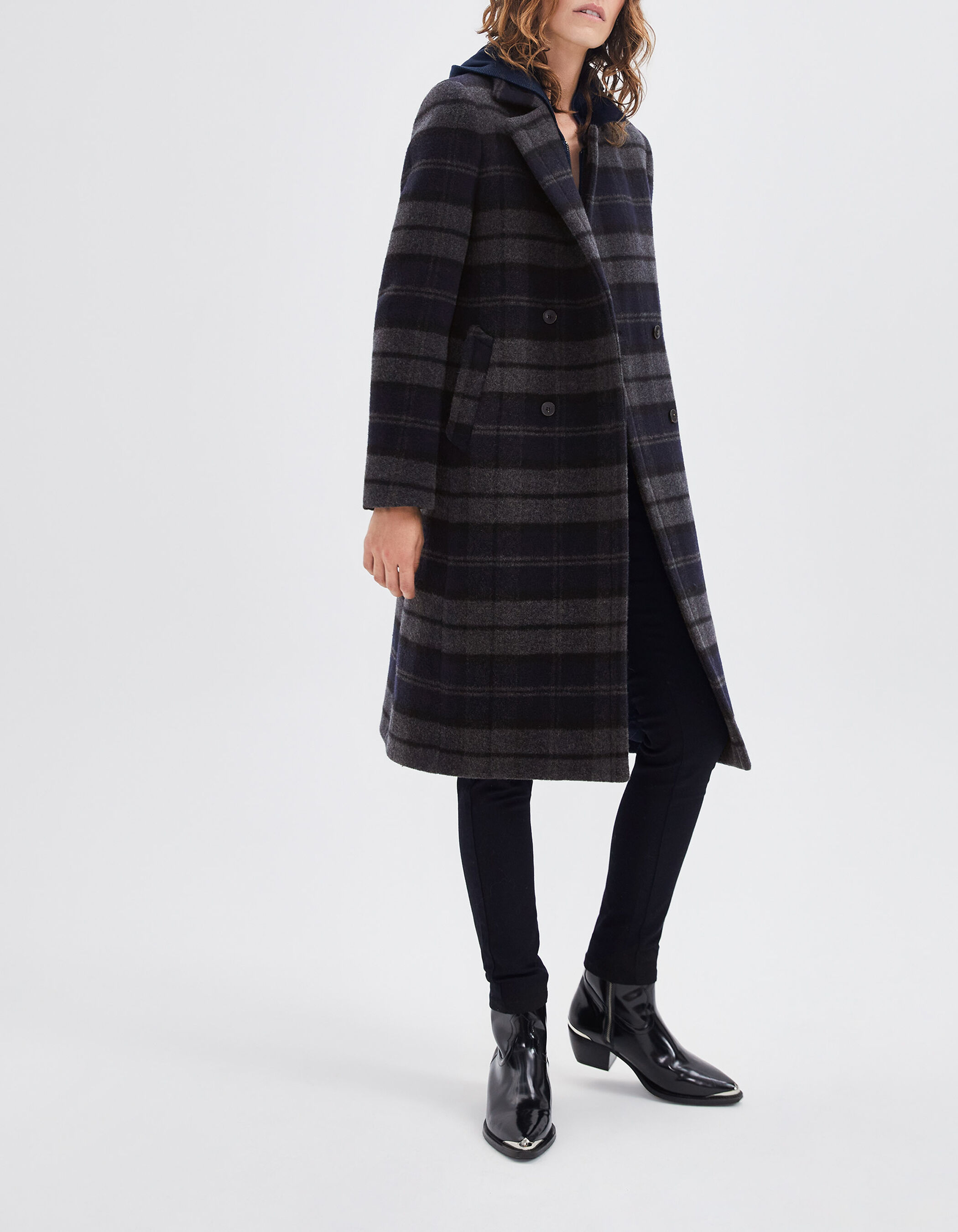 Ikks manteau gris femme store