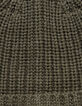 Kaki muts ribtricot met omslag jongens-4