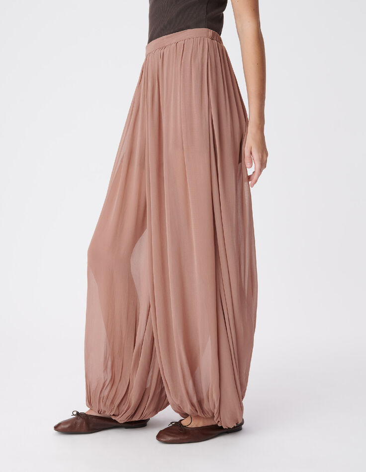 Pantal&oacute;n globo blush fluido de mujer-6