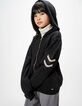 Schwarze Mädchenstrickjacke mit Lurex und Fischgräten-2