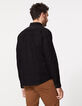 Chemise REGULAR noire en velours milleraies Homme-3