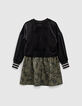 2-in-1 M&auml;dchenkleid mit Camouflageblumenprint und Sweatshirt-4