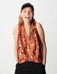 Mouwloze top met pailletten in pompoenkleur &ndash; Dames-5