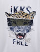 Boys' optical white leopard graphic T-shirt -2