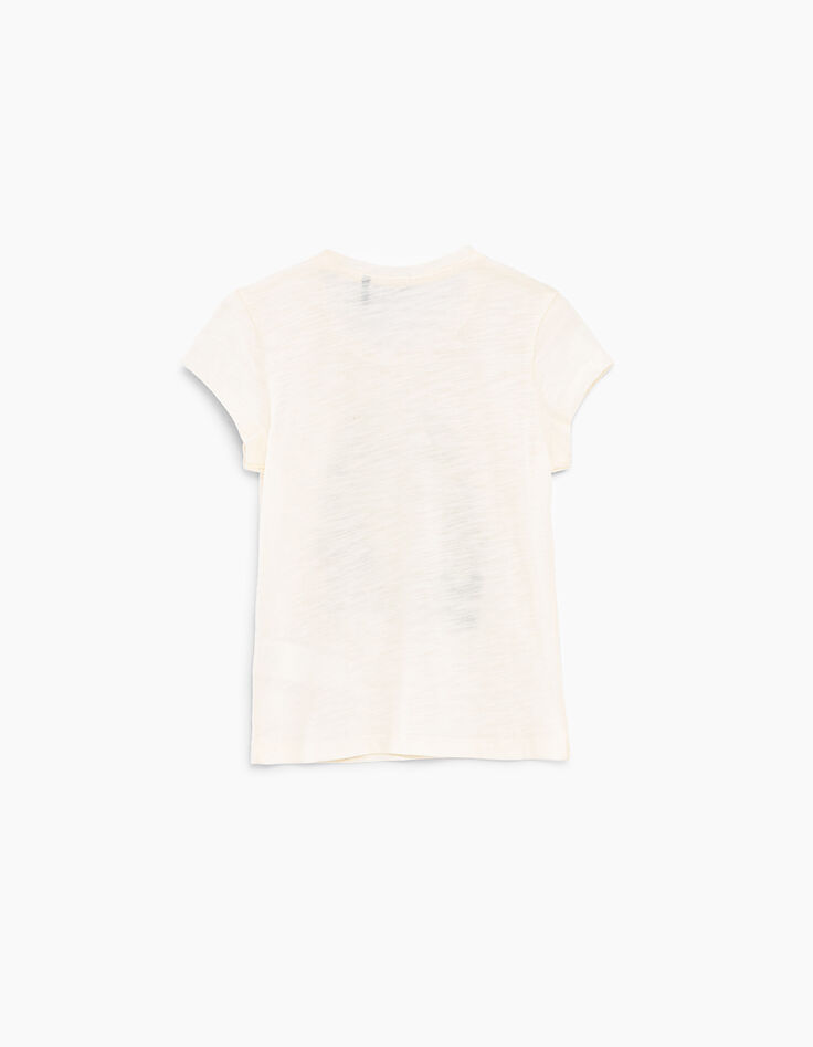 Tee-shirt écru visuel mains-cœur fille-4