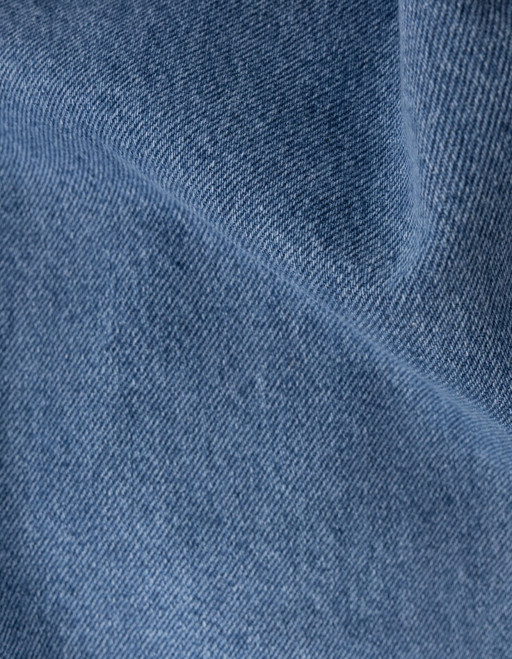 Jean FLARE bleu Waterless broderie poche dos fille-10