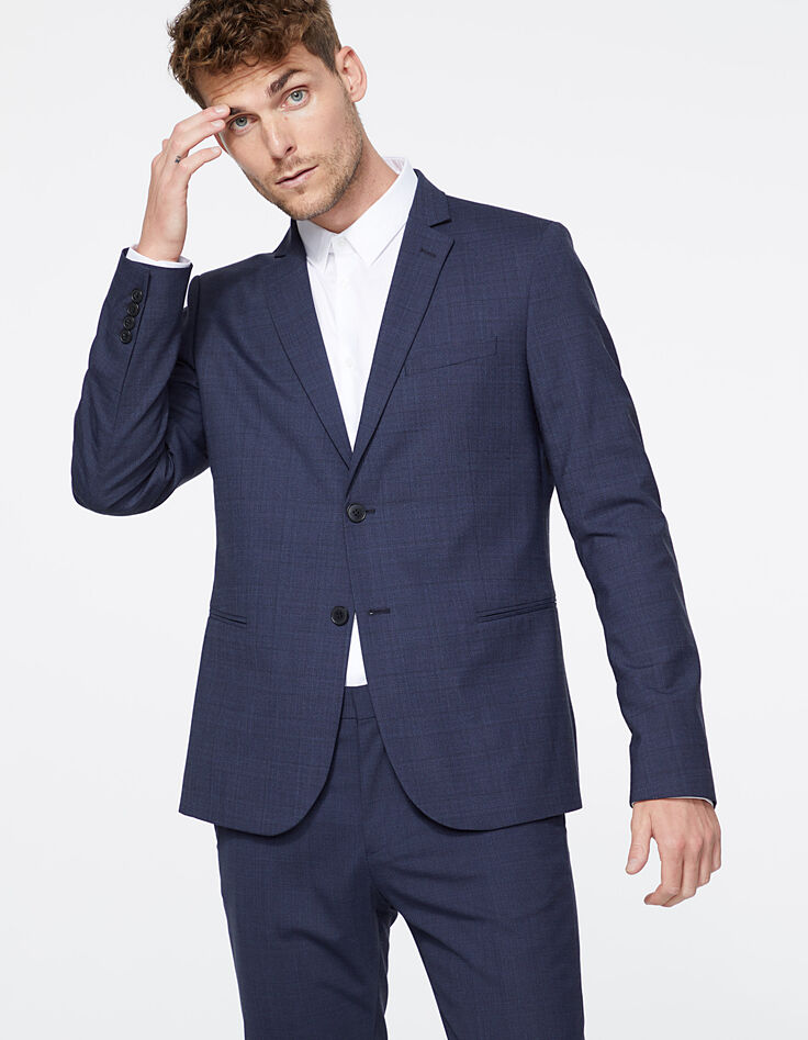 Veste de costume indigo prince-de-galles Homme TRAVEL SUIT-1