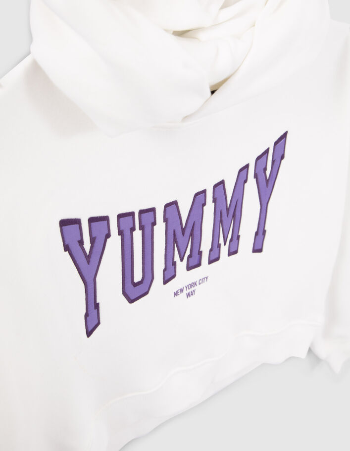 Girls’ off-white hoodie with embroidered XL letters-6