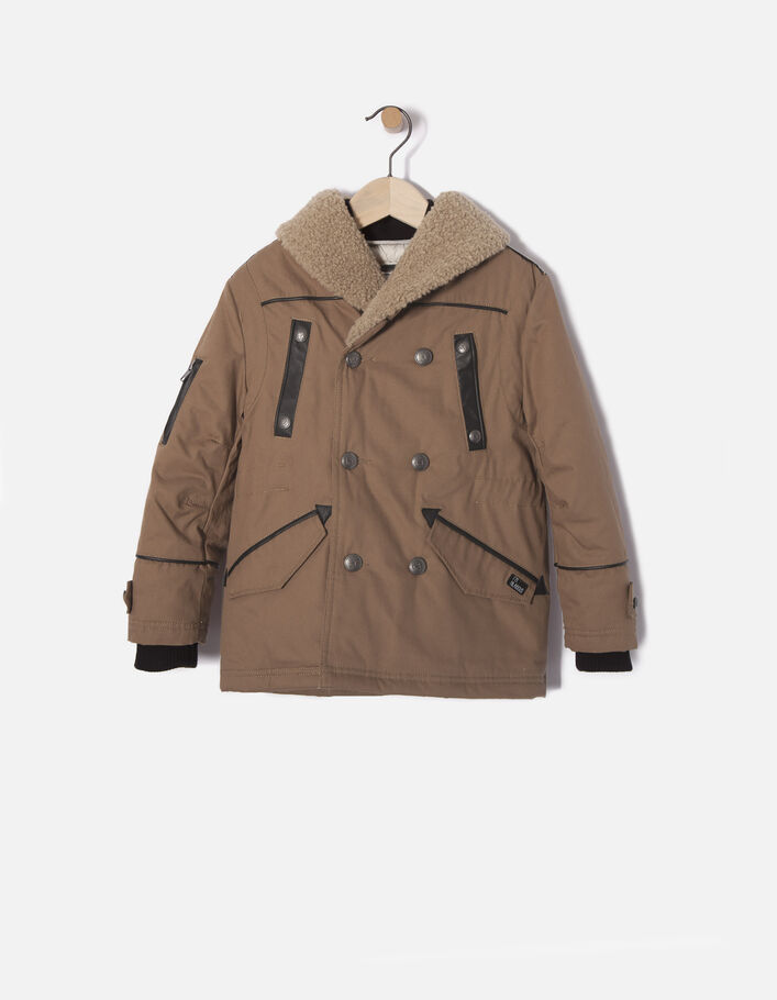 Parka Mi-saison IKKS Pour Garçon - Taille 5 Ans, Couleur Gris/noir | Occasion Très Bon état