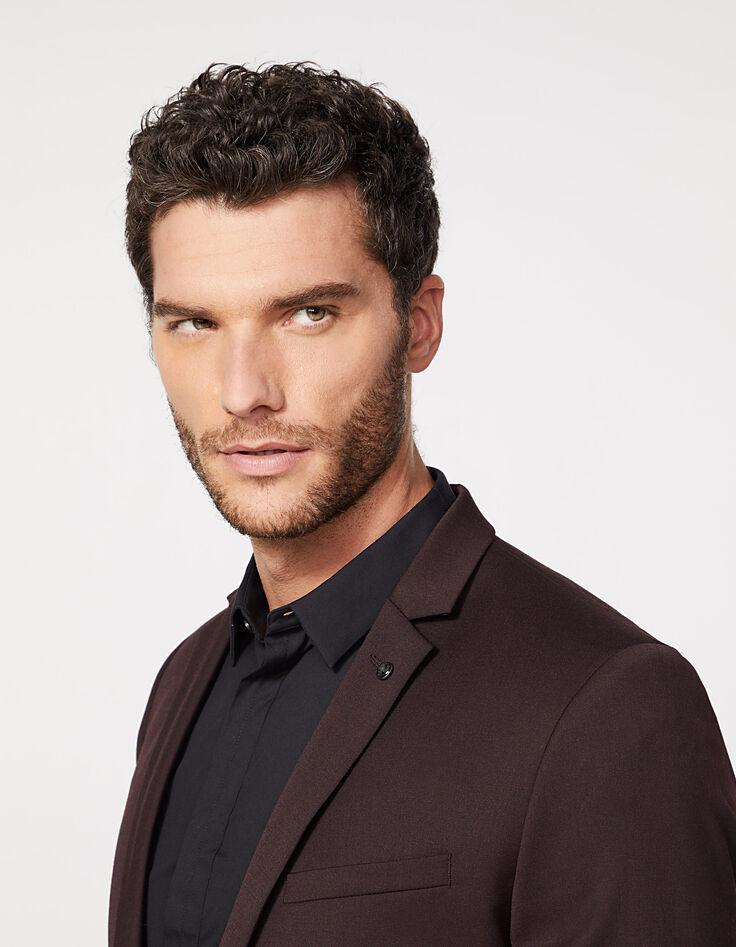 Veste de costume prune TRAVEL SUIT Homme-4