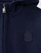 Boys' navy knit cardigan with white stripes-5