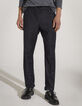 Marineblaue Herrenjogginghose aus Flanell-2